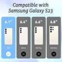 for Samsung Galaxy S23 CaseY2K Citrus Coastal Vintage Style Military-Grade Drop Protection TPU Camera Protection for Women Girls (BuleArt)