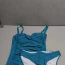 KOKITA Tankini Swimsuits for Women Tummy Control Bathing Suits Halter Ruched Tops Two Piece Swimwear Sets, Size M