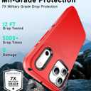 Magnetic Case for iPhone 17 Pro Max with blet Clip Holster,[2X Screen Protector] [Military-Grade Protection], Heavy Duty Case for iPhone 17 Pro Max 6.9 Inchs,Red