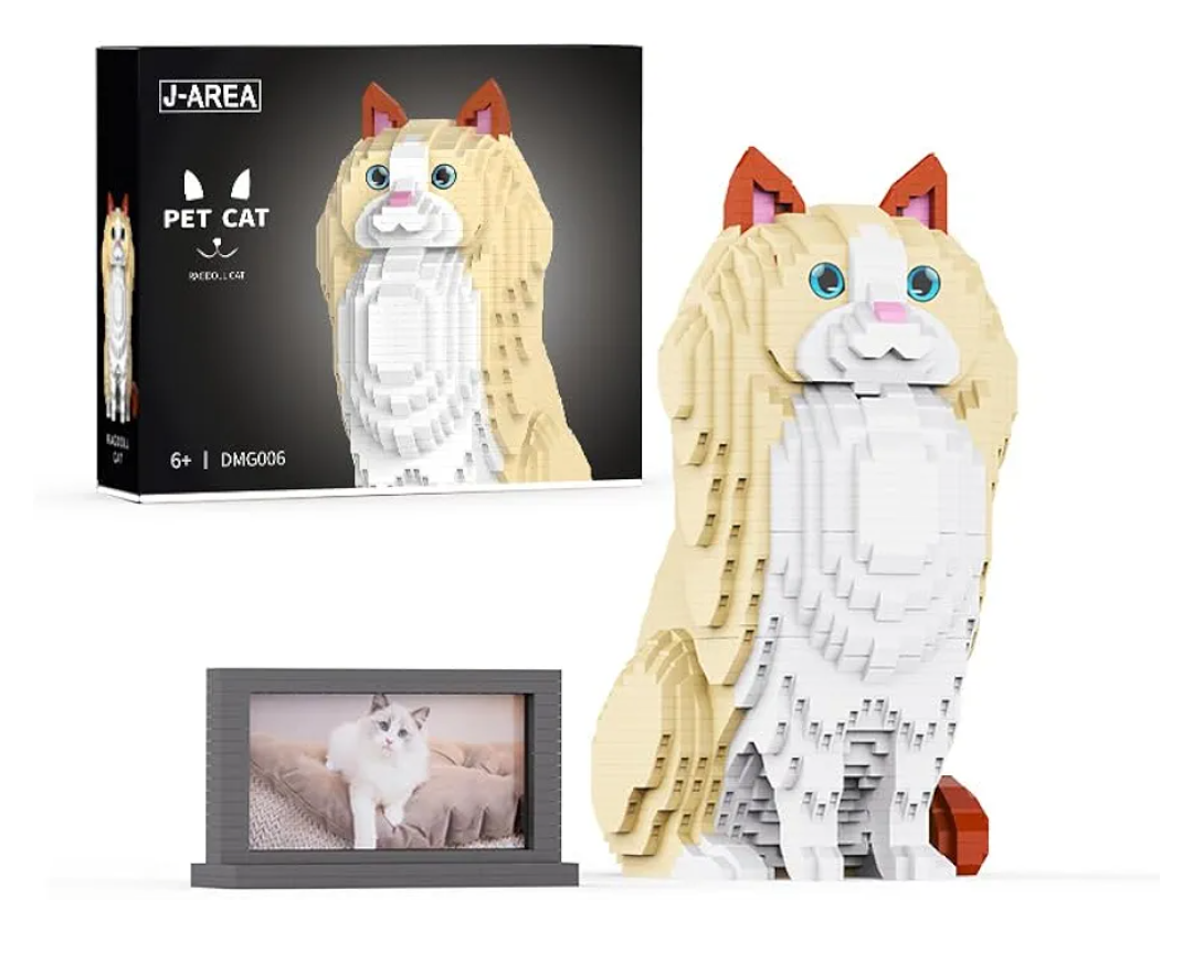 Animal Cat Building Set,Micro Building Blocks Set Gift for Adults and Kids (Ragdoll Cat)