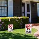 3 PC No Dogs Allowed Signs for Yard, 8x12 Double Sided Coroplast Keep Off Grass Sign, Curb Your Dog
