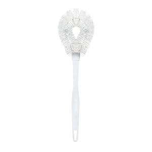 Lola Products Toilet Bowl Brush w/Curved Head, Coated Wire, Durable Poly Bristles, Reaches Under Toilet Bowl Rim, 1 Pack