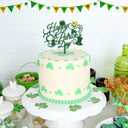 2 x Happy St Patrick's Day Acrylic Cake Topper Lucky Day Clover Shamrock Beers Horseshoe Cake Decorations for Irish Theme Party