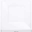 WDF 60PCS Clear Plastic Plates - Square Disposable Dessert/Salad Plates- 7inch Plastic Appetizer Plate for Wedding &Parties