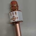 Amazmic Karaoke Microphone for Adults, Wireless Bluetooth Microphone for Singing Portable Karaoke Machine Handheld with LED Lights, Gift for Kids Adults Birthday Party, Home KTV(Rose Gold)