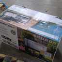 Permasteel Rolling Patio Cooler  Large Outdoor Ice Chest with Wheels, Beverage Cooler for Backyard, BBQ, Tailgate, Beach, Parties, Rustic Farmhouse Design (120-Quart, Silver)