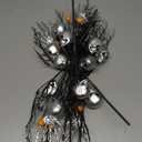 Halloween Decorations Indoor with Pumpkins and White Ghost, Halloween Centerpieces Decor for Tables, Vase Fillers, Artificial Flowers Festive Ornaments and Picks(5PCS) (Orange Pumkin)