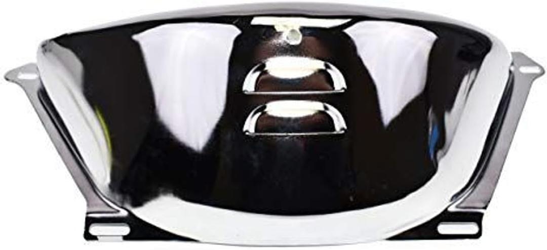 A-Team Performance 2-7/8" Flywheel Steel Dust Cover - Chrome - Starter Slot & Transmission Cooler Line Access - Compatible with GM Turbo-Hydramatic TH350, TH400 & 700R4