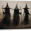 Creepy Witchy Wall Decor Posters Three Witches Vintage Witch Wall Art Decor Aesthetic Halloween Room Decor Witchy Wall Decor 16x24inch Framed