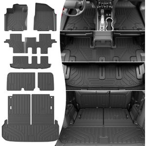 powoq 7 Seats Floor Mats Compatible with 2013-2020 Nissan Pathfinder Cargo Mat 13 Infiniti JX35 Floor Liner 14-20 Infiniti QX60 TPE Cargo Liner Replacement for 2013-2020 Pathfinder Accessories