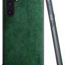 for Samsung Galaxy A35 Premium Leather Cover Retro Design Full Protective Phone Case for Samsung Galaxy A35 5G (Green, A35)