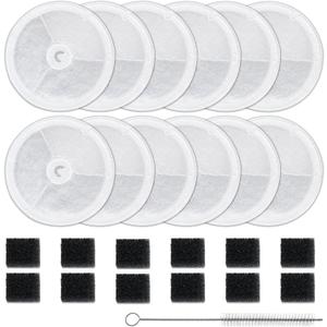 12 PCS Filter Units 3.0 Pet Cat Kit Water Fountain Filters Compatible With E versweet Solo 2/Solo SE, E versweet 2S/3/3 Pro,Replacement Filters and Foam Pump Filter