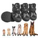 Arblina Dog Shoes for Large Medium Size Dogs, Waterproof Anti Slip Dog Boots&Paw Protectors for Summer Hot Pavement Winter Snow, Breathable Dog Booties for Outdoor Walking Hiking Hardwood Floor Size 5