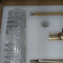 YKYQQLT Mondern Brass Island Pendant Light, 12'' Glass Pendant Lights, Gold Kitchen Island Pendant Light Fixture, Farmhouses Pendant Light, for Kitchen, Dining, Bathroom, Bedroom, Bulb Included