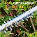 SEESII 20V Hedge Trimmer Cordless: 20" Electric Bush Trimmer - Dual 4.0Ah Batteries, Dual-Action Blade, 0.71" Blade Gap, Rotatable Handle, Lightweight Handheld Grass Shrub Clipper for Garden Yard