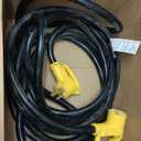 S7 50Ft 50Amp STW Heavy Duty RV Extension Cord with Additional Ring,14-50P Male and SS2-50R Twist-Locking Female,6AWG/3C + 8AWG/1C 125V/250V for RV Trailer, Camper, Motorhome