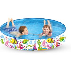Taylor Toy Round Kiddie Pool - Foldable Splash Pool for Toddlers and Kids, 59-Gallon Non-Inflatable Ball Pit, Portable and Easy Setup for Water Play