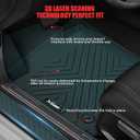 Floor Mats for 2021-2026 Kia Sorento 6&7 Seats (not for Hybrid) Trunk Mat with Backrest Mat All Weather TPE Rubber Cargo Liner Back Seat Cover 3rd Row for 2026 Kia Sorento Accessories