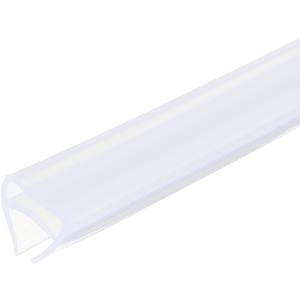 uxcell Shower Door Side Seal, U-Type Shower Door Sweep for 1/2" Glass 86.5" Long Silicone Frameless Glass Door Seal Strip, Stop Shower Leaks, Clear