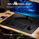 Foldable Keyboard and Mouse, USB-C Rechargeable Folding Wireless Bluetooth Keyboard Combo, Full-Size Portable Travel Keyboard & Mouse for Business Travel, Compatible with Laptop iPad Tablet