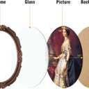 SIMON'S SHOP Oval Picture Frame 11x14, Vintage Photo Frames in Mahogany with Gold Trim, Antique Wall Picture Frames, Victorian Wall Decor