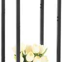 Extra Tall Plant Stand Indoor,40 Inch Plant Stands,2 Tier Metal Plant Stand with Heavy Duty Wood,Rustic Brown and Black