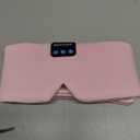 Sleep Mask Bluetooth 5.4 Headphones Soft Wireless Headband Eye Mask Blackout with Microphone (Pink)