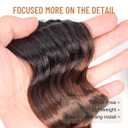 Ocean Wave Crochet Hair - 9 Inch 8 Packs Ombre Brown Short Curly Deep Wave Crochet Hair, Synthetic Ocean Wave Braiding Hair Extensions (9 Inch,OT30-8P)