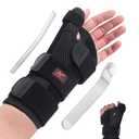 Hurmoya Wrist Brace Thumb Spica Splint Support for Carpal Tunnel, De Quervain's Tenosynovitis, Tendonitis Pain Arthritis Trigger for Man and Women (Large - Left Hand)