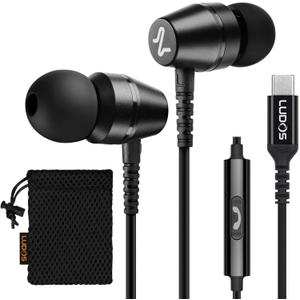 LUDOS OMNITONE USB C Headphones for iPhone 17 16 15 Pro Max Plus Air iPad Pro, USB-C Earbuds for Samsung Galaxy S24 S23 Ultra S22 S21 FE S20 Z Flip 3 Fold 4, USB Type C Earphones