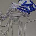 Heavy-Duty Multi-Purpose Garage Storage Hook Set with Work Gloves (White, 20 Pack)