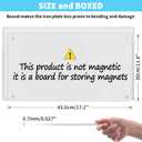 17.7" x 11.8" White Metal Magnetic Board - Magnet Bulletin Board to Display Magnetic Letters Numbers Animal, Poetry, Spice Jars, Notes, Photos, Suitable for Wall, Refrigerator, Cubicle, Cabinet