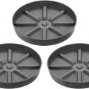 PATIKIL Plant Pot Saucers 7.5 Inch, 3 Pack Plastic Round Plant Pot Thicker Flower Drip Tray for Indoor Outdoor, Gray
