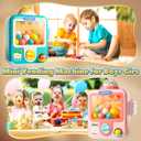 Skirfy Vending Machine Kids Toys 10 Empty Eggs Mini Vending Machine Erasers Operated Gumball Prize Machine Maker Game Claws Machine Easter Game Sensory Toys Dolls GiftsBlue