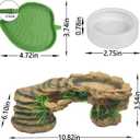 Hamiledyi Turtle Basking Platform Rock Reptile Resting Terrace Resin Bearded Dragons Climbing Ledge Tortoise Ramp Hideout for Tortoise Leopard Gecko Lizards Snake Chameleons