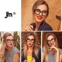 JM 3 Pack Oversized Cat Eye Reading Glasses for Women Funky Blue Light Flexible Cateye Readers +2.25