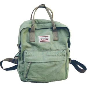 LuckyZ Women's Casual Style Lightweight Canvas Backpack Travel Daypack Small Handbag Purse Army Green