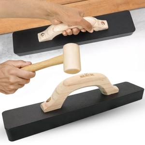 Wooden Handle Tapping Block for Vinyl Plank Flooring, Laminate Flooring, & Tiles - Durable Flooring Tapping Block with Large Handle for Installing Laminate, Hardwood or Engineered Wood