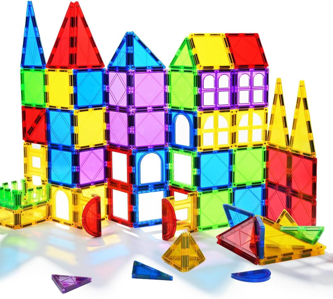 MAGBLOCK Magnetic Blocks - Magnetic Tiles Toys for Toddlers Kids Magnet Building Blocks Preschool Magnet Set for Boys and Girls Stem Toys 70 Pieces