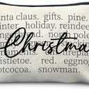 Minimalist Christmas Makeup Bag for Women, Funny Family Merry Christmas Santa Claus Cosmetic Bags, Farmhouse Xmas Winter Holiday Zipper Makeup Pouch for Purse