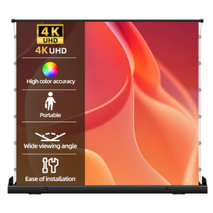 Acmejm Projection Screen Portable Tab-Tension ALR Manual Pull Up Projector Screen, Outdoor Projector Screen Wrinkle Free Design for Backyard Movie Night (100in/16:9)