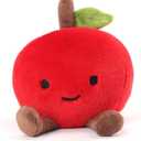 RECUR Apple Fruit Stuffed Animals Toy,Soft Fruit Plush,Cute Apple Plushie 8 Inches,Adorable Gift for All Ages