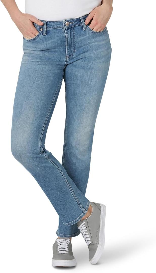 Lee Women's Regular Fit Straight Leg Jean (Blue), Size 8 P