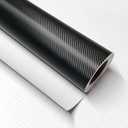 3D Black Carbon Fiber Vinyl Bubble Car Wrap Film Automotive DIY Decals (120" x 60" / 10 FT x 5 FT)