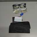 livho High Tech Blue Light Glasses - Advanced Blue Light Blocking Computer Glasses - Screen Fatigue & UV Protection (*B1 Light Black+clear)