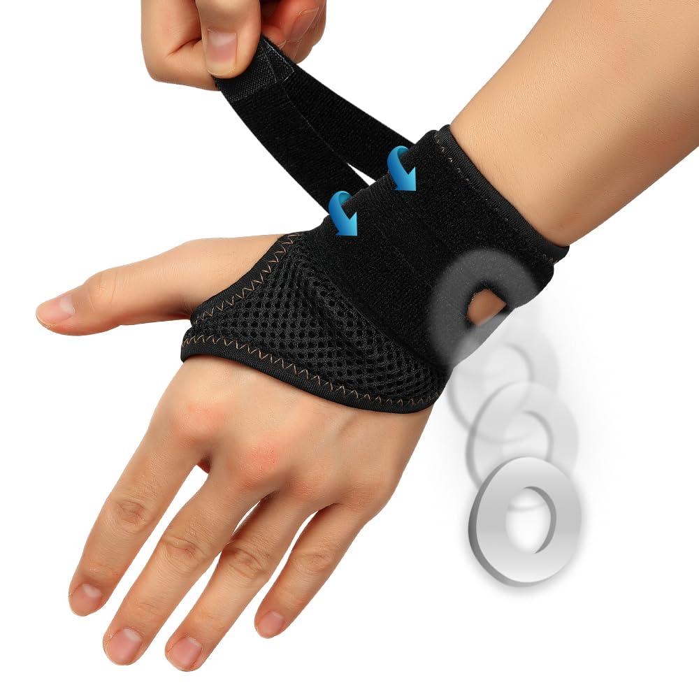 FITTOO Wrist Brace for TFCC Tears, Real Copper Infused TFCC Wrist Brace with Ring Pad for TFCC Tears, Ulnar Sided Wrist Pain, DRUJ Instability, Universal Size for Men & Women Left-M