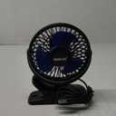 BESKAR USB Clip on Fan, Portable Small Fan with Cord Powered, 3 Speeds Strong Airflow, with Sturdy Clamp, Quiet Personal Desk Fan