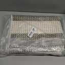 Sungea Green and White Striped Rug-2x3 Front Door Mat Outdoor, Washable Reversible Porch Rug Cotton Hand-Woven Spring Doormat, Foldable Layered Door Mats for Entryway/ Farmhouse