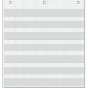 Yoink 45 Pockets Classroom Calendar Pocket Chart for Kids Learning - Monthly Calendar with Durable Fabric, Homeschool and Teacher Supplies, Preschool Kindergarten Wall Decor, Only Chart (White)