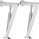 200N-60lbs Chest Heavy Duty Soft Close Lid Support Hinges Large & Long Chest Hinges for Wooden Box, Slow Lowering Pneumatic Heavy Lid Lifter Gas Struts